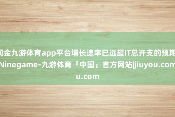 现金九游体育app平台增长速率已远超IT总开支的预期-Ninegame-九游体育「中国」官方网站|jiuyou.com