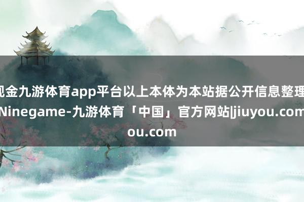 现金九游体育app平台以上本体为本站据公开信息整理-Ninegame-九游体育「中国」官方网站|jiuyou.com